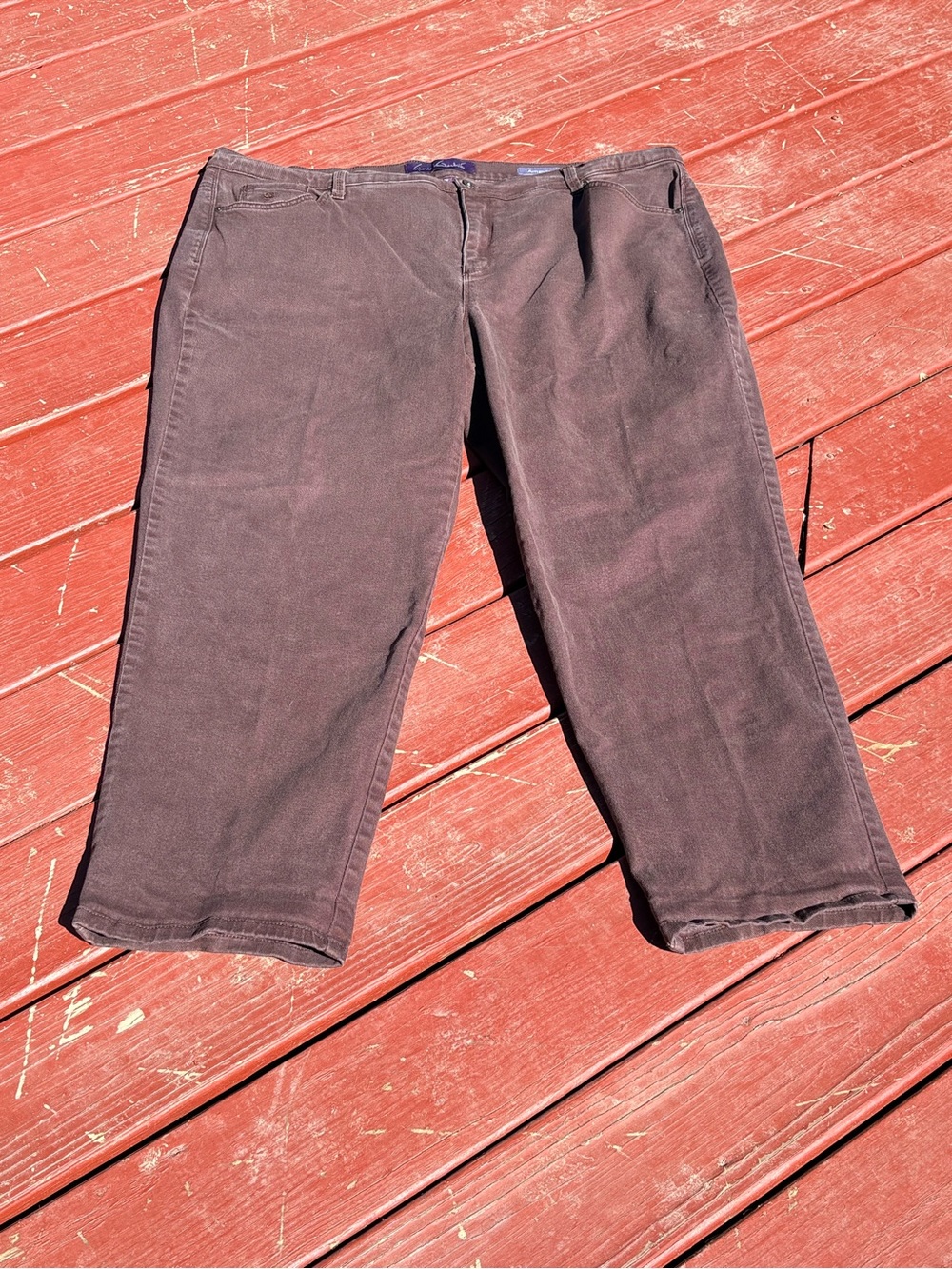 Gloria Vanderbilt Amanda 22W Brown Denim Jeans
